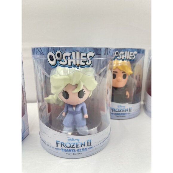 FROZEN II OOSHIES DISNEY 4” Elsa Olaf Kristoff & Anna Figures Dolls 4- pack - Picture 4 of 7